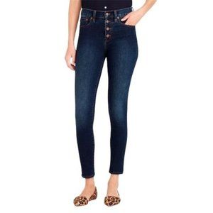 J. Crew Factory High-Rise Skinny Jeans Dark Wash Button Fly Size 28